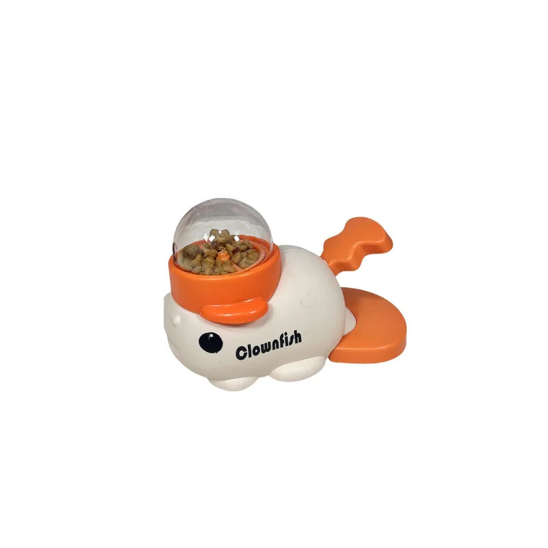 New product self-hi to relieve boredom and leak food toys, little whale pet feeder, cat and dog interactive toy trainer
