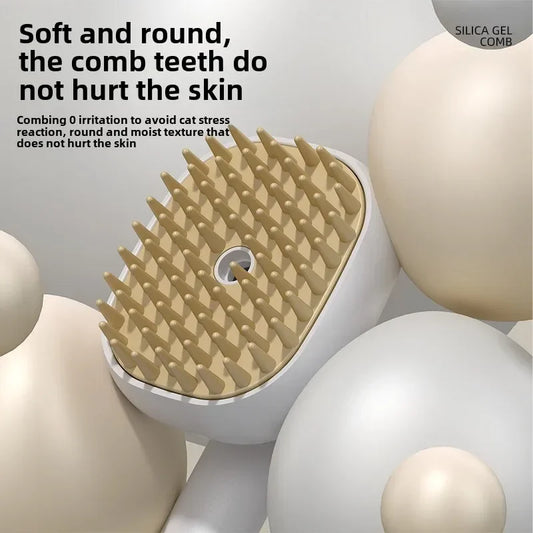 Electric Steam Massage Comb – Soft Teeth Hair Care for Cats & Dogs