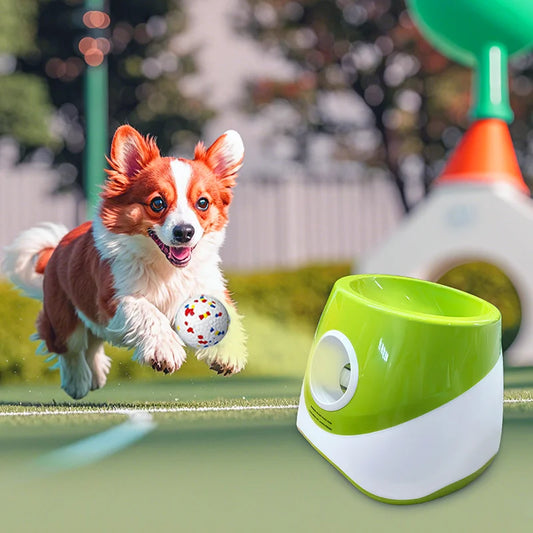 Automatic Dog Ball Launcher Dog Ball Thrower Interactive Dog Toys Tennis Ball Launcher With 3 Distance Settings.