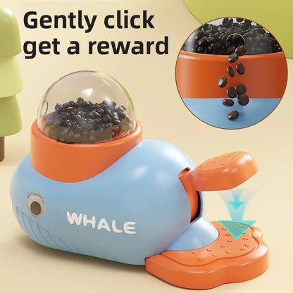 New product self-hi to relieve boredom and leak food toys, little whale pet feeder, cat and dog interactive toy trainer