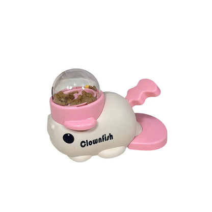 New product self-hi to relieve boredom and leak food toys, little whale pet feeder, cat and dog interactive toy trainer