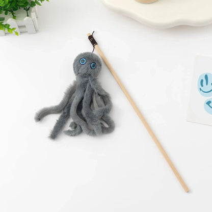 Octopus Plush Cat Teaser Stick – Interactive Toy