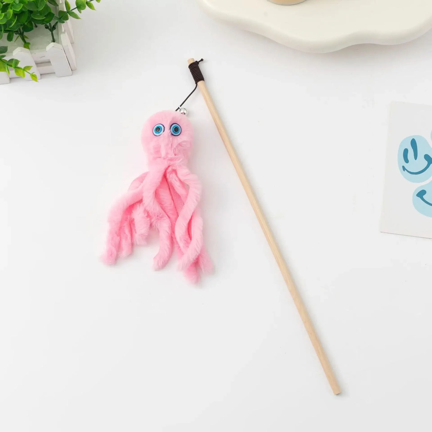 Octopus Plush Cat Teaser Stick – Interactive Toy