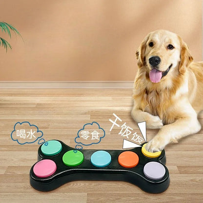 Audio Recording Button Integrated Soundboard Voice Machine Dog Cat Trainings Speaking Communication Puzzle Intelligent Toys