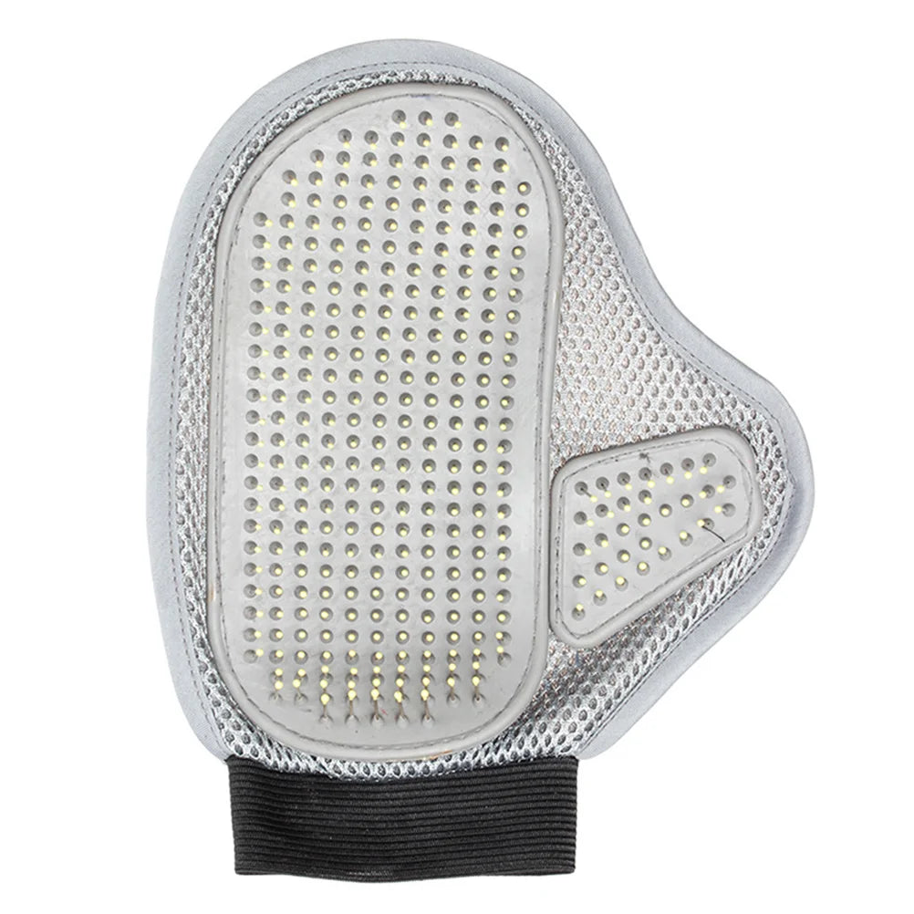 Dual-Sided Rubber Pet Bathing & Grooming Glove