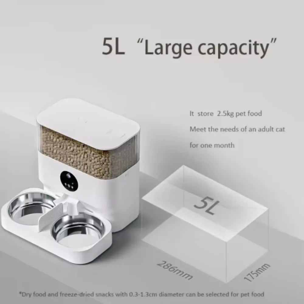Video Version 7L Large-capacity Single Bowl Automatic Pet Feeder Video Voice Interaction Remote Feeder