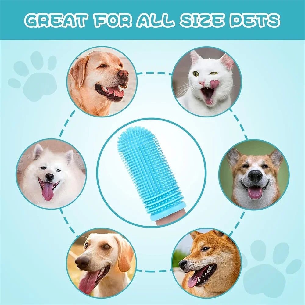 Dog Finger Toothbrush with Storage Case – Silicone Dental Care