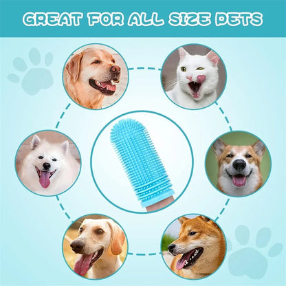 Dog Finger Toothbrush with Storage Case – Silicone Dental Care