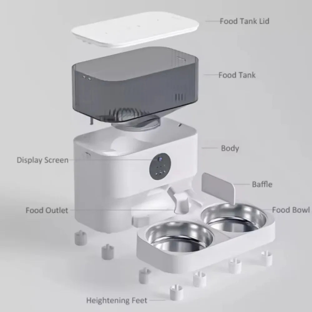 Video Version 7L Large-capacity Single Bowl Automatic Pet Feeder Video Voice Interaction Remote Feeder
