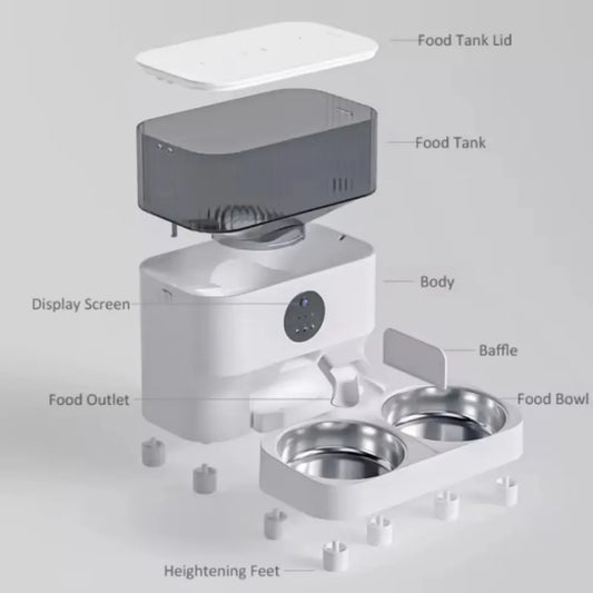 Video Version 7L Large-capacity Single Bowl Automatic Pet Feeder Video Voice Interaction Remote Feeder