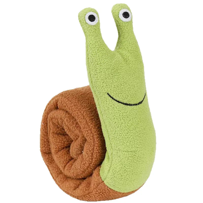 Snail shaped dog and cat toys, pet products, pet supplies, mats to hide food odors, training puzzles, and fun sniffing toys