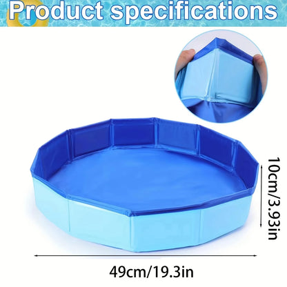 49x10cm Foldable Cat Pool Toy Play Water Bath Tub For Dogs And Cat Summer Cool Pet Cleaning Basin Portable Folding Foot Bath Tub