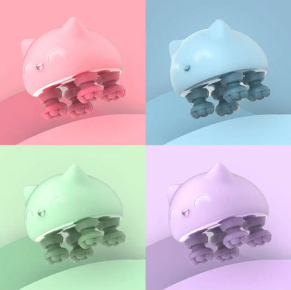 Automatic Rechargeable Electric Massager Human-Pet Dual Use Massager Cute styling Colorful Waterproof Massager