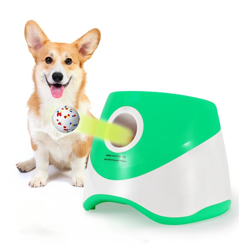 Automatic Dog Ball Launcher Dog Ball Thrower Interactive Dog Toys Tennis Ball Launcher With 3 Distance Settings.