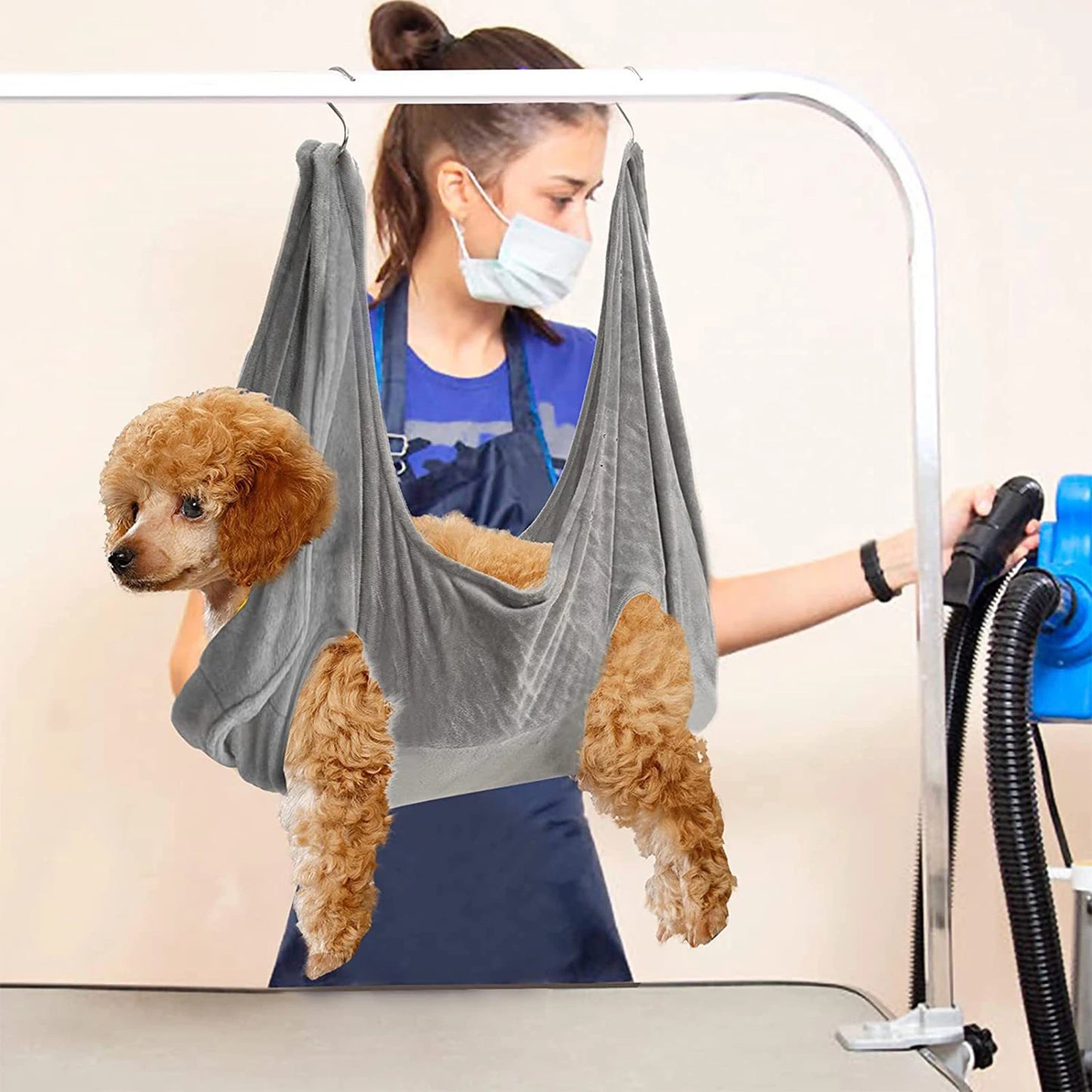 Pet Grooming Hammock & Bath Bag – Nail Clipper Restraint for Dogs & Cats