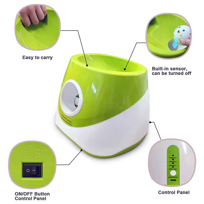 Automatic Dog Ball Launcher Dog Ball Thrower Interactive Dog Toys Tennis Ball Launcher With 3 Distance Settings.