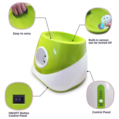 Automatic Dog Ball Launcher Dog Ball Thrower Interactive Dog Toys Tennis Ball Launcher With 3 Distance Settings.