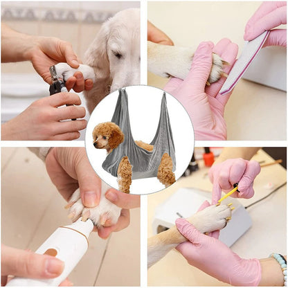 Pet Grooming Hammock & Bath Bag – Nail Clipper Restraint for Dogs & Cats