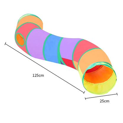 Indoor Interactive Rainbow Pop-Up Tunnel – For Cats, Rabbits & Puppies