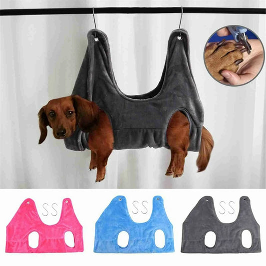 Pet Grooming Hammock & Bath Bag – Nail Clipper Restraint for Dogs & Cats