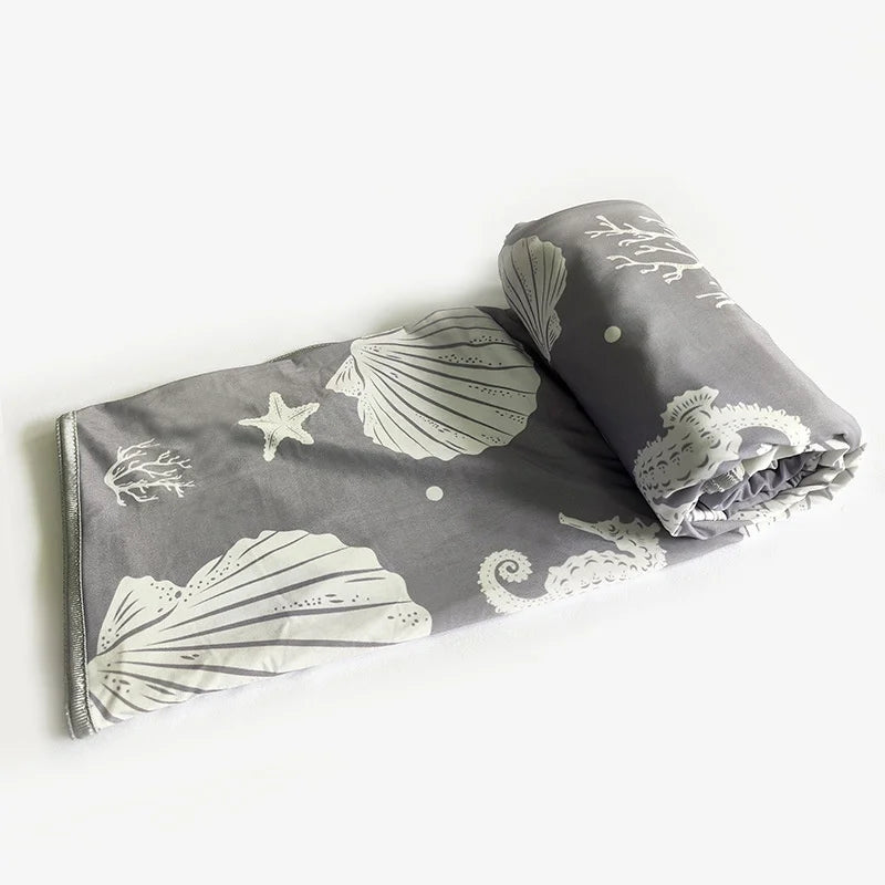 Ice Silk Cooling Blanket For Bed Silky Air Condition Comfort Lightweight Cooled Summer Quilt With Double Side Cooling Fabric