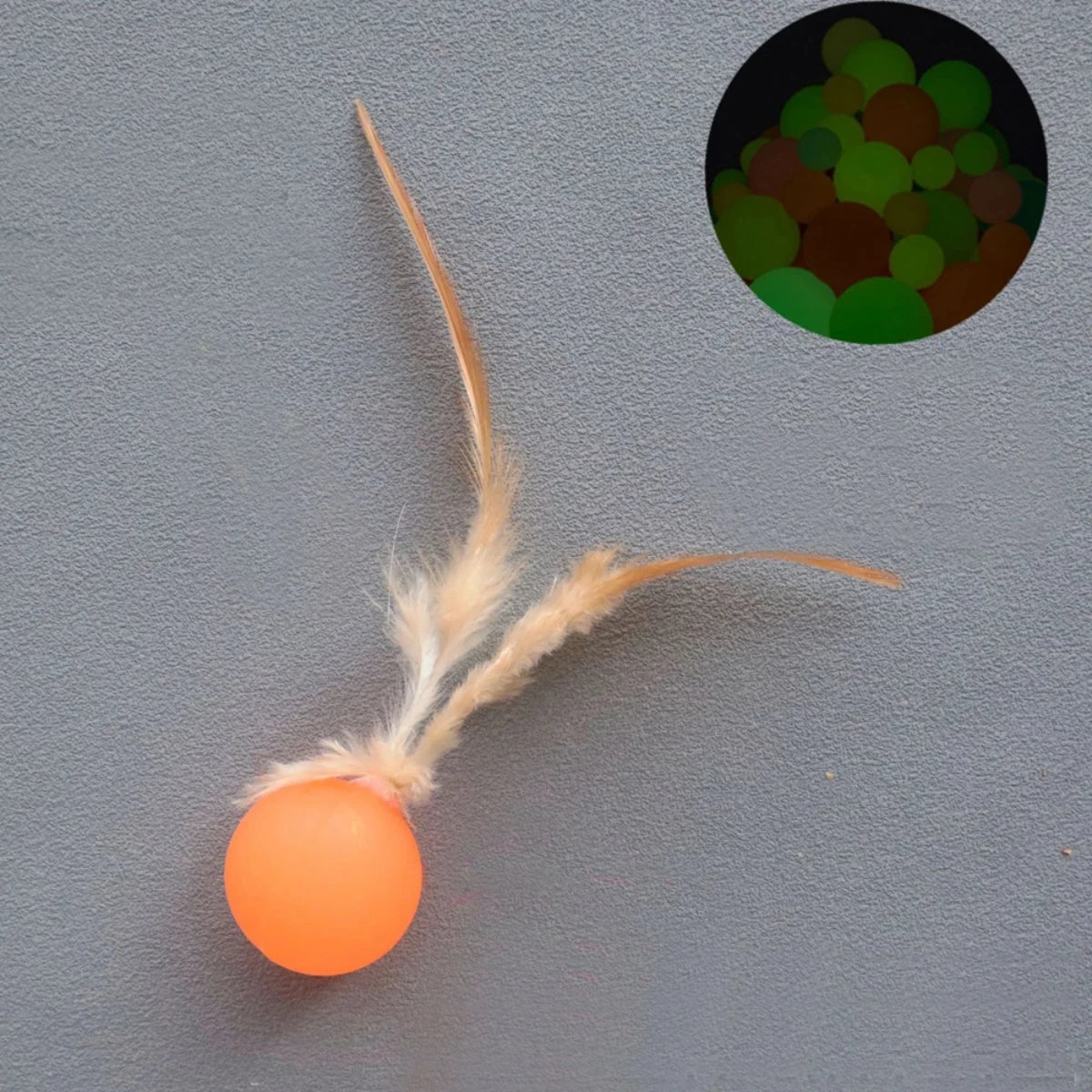 2PCS Feather Cat Toy Balls – Random Colors