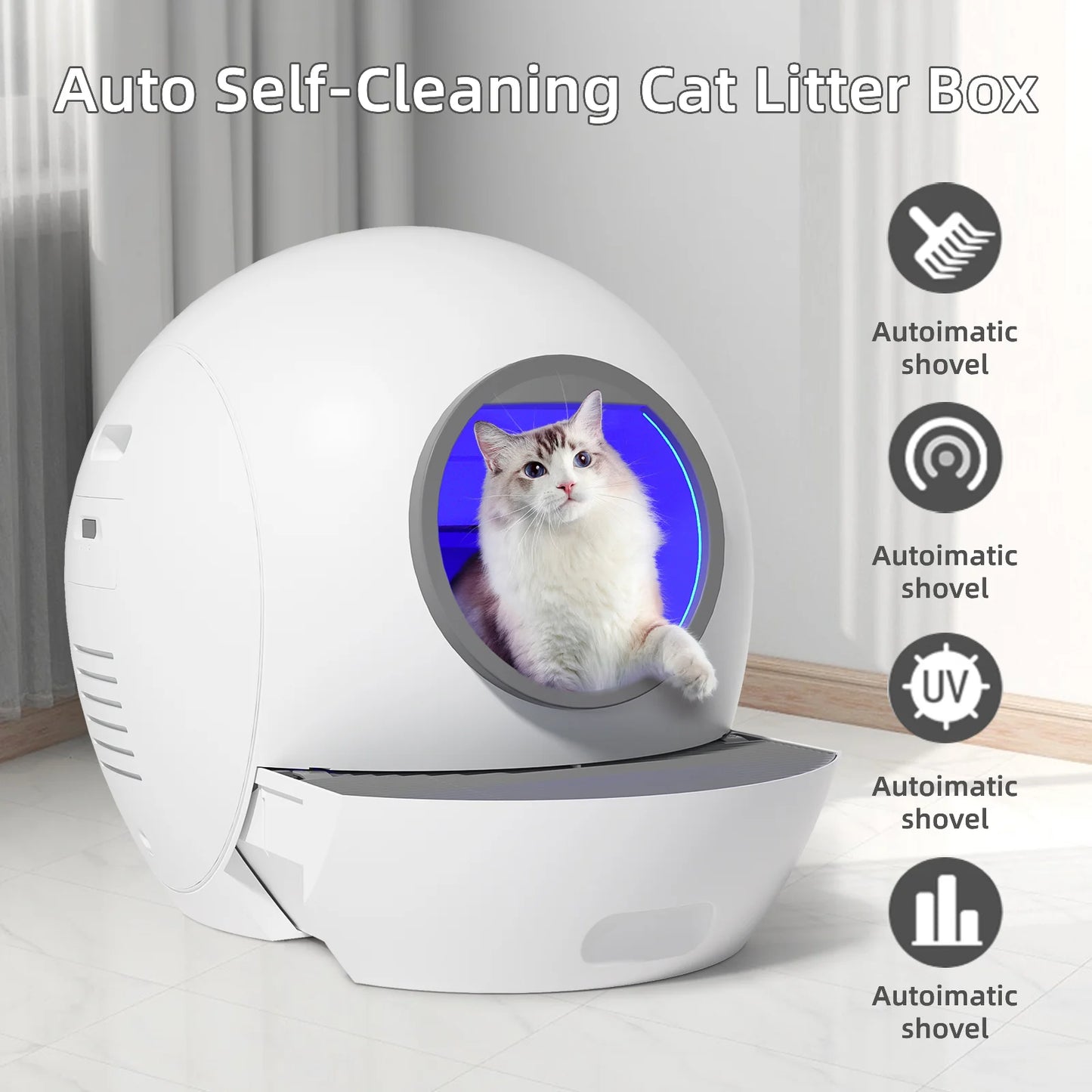 Fully Enclosed & Self-Cleaning Cat  Box New Automatic Cat Toilet & Sandbox Premium Cat Accessory