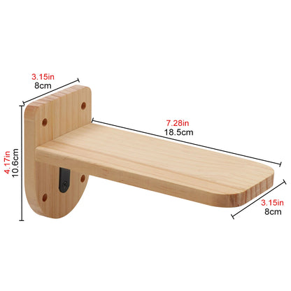 Wooden Cats Tree Wall-Mounted Cat Climbing Shelves Scratching Post Cat Hammock House Steps and Jumping Platform Pet Furniture