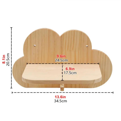 Wooden Cats Tree Wall-Mounted Cat Climbing Shelves Scratching Post Cat Hammock House Steps and Jumping Platform Pet Furniture