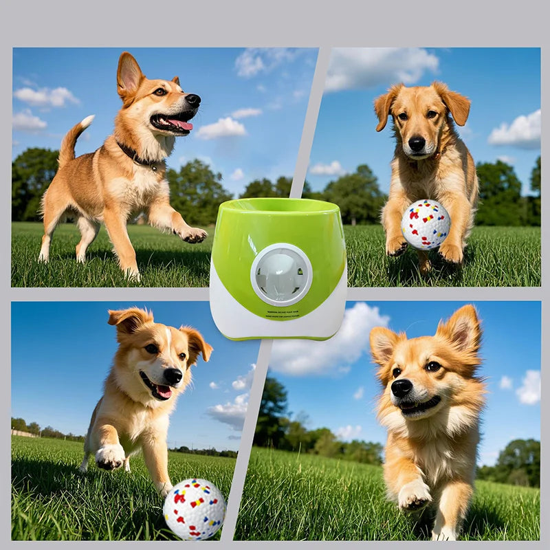 Automatic Dog Ball Launcher Dog Ball Thrower Interactive Dog Toys Tennis Ball Launcher With 3 Distance Settings.