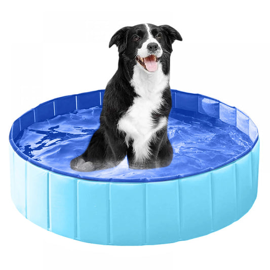 49x10cm Foldable Cat Pool Toy Play Water Bath Tub For Dogs And Cat Summer Cool Pet Cleaning Basin Portable Folding Foot Bath Tub