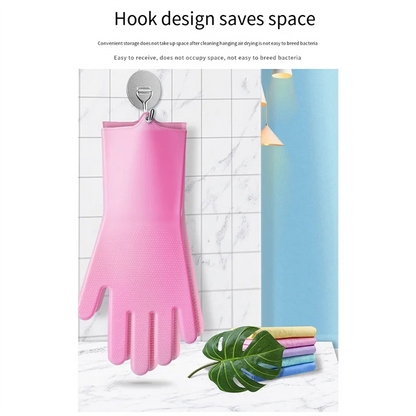 ABLQ 10PCS Washing Cleaning Gloves Convex Point Silicone Multi Purpose Gloves For Pet Cleaning Kitchen Washing Tools